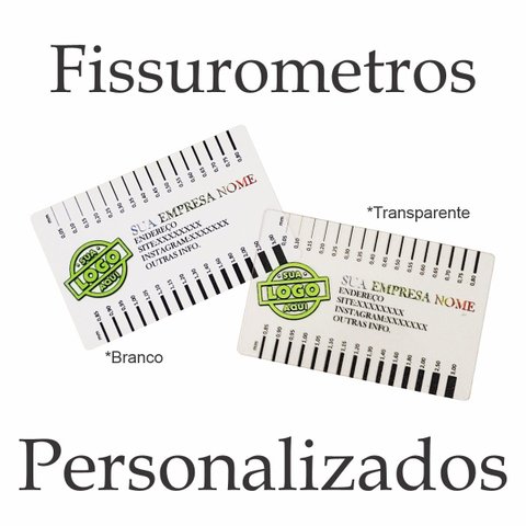 Fissurômetro Régua Fissuras 100 Unid. Branco