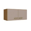 Ver imagem 2 de Armário Aéreo Modulado para Geladeira Mariana 2 Portas 70cm Freijó Camurça Fidelita Móveis