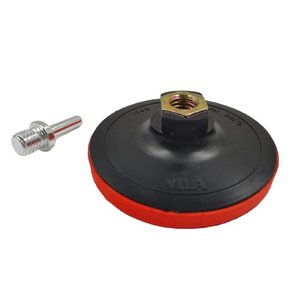 Disco Borracha 4" M14 Com Velcro e Adaptador Vila
