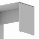 Ver imagem 3 de Mesa Escrivaninha Retangular F5 Office Co 100cm x 60cm Cinza Pé Painel Passa Cabos Computador