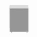 Ver imagem 4 de Mesa Escrivaninha Retangular F5 Office Co 100cm x 60cm Cinza Pé Painel Passa Cabos Computador
