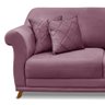 Sofá Decorativo 160cm 2 Lugares com 4 Almofadas Armstrong Veludo Uva - Gran Belo - 6
