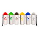 Ver imagem 1 de Conjunto Lixeiras Coleta Seletiva 50l 06 Peças