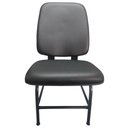 Ver imagem 3 de Cadeira Cadeirão Reforçado para Obeso Estofado Maxx Reforçada Suporta até 180 Kg Courvin Preto