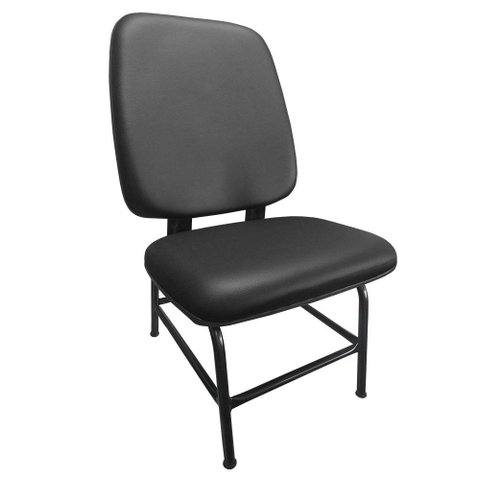 Cadeira Cadeirão Reforçado para Obeso Estofado Maxx Reforçada Suporta até 180 Kg Courvin Preto