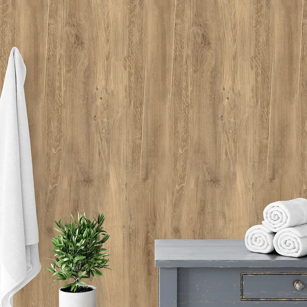 Papel de Parede Adesivo Madeira Pinho Lavável Fosco 10m