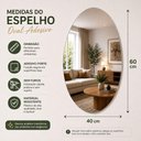 Ver imagem 3 de Espelho Adesivo Decorativo Espelho Oval 40x60cm Parede Multiuso Banheiro Quarto Sala Ghittoni
