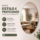 Ver imagem 5 de Espelho Adesivo Decorativo Espelho Oval 40x60cm Parede Multiuso Banheiro Quarto Sala Ghittoni