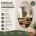 Ver imagem 4 de Espelho Adesivo Decorativo Espelho Oval 40x60cm Parede Multiuso Banheiro Quarto Sala Ghittoni