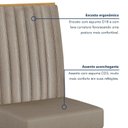 Ver imagem 4 de Kit 4 Cadeiras para Sala de Jantar Pés em Madeira Maciça Mari Bege/Cinamomo/Veludo
