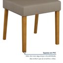 Ver imagem 5 de Kit 4 Cadeiras para Sala de Jantar Pés em Madeira Maciça Mari Bege/Cinamomo/Veludo