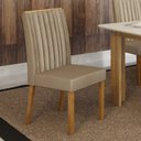 Ver imagem 2 de Kit 4 Cadeiras para Sala de Jantar Pés em Madeira Maciça Mari Bege/Cinamomo/Veludo