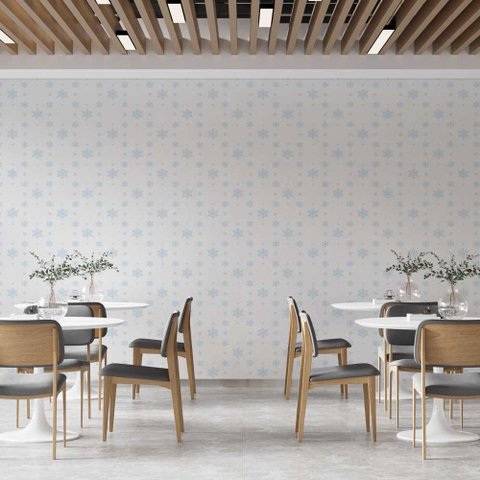 Papel de Parede Casual Flocos de Neve Gh Papel de Parede 3,5m