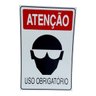 Placa de Sinalização Obrigatorio Uso de Oculos 20 X 30 Cm - 2