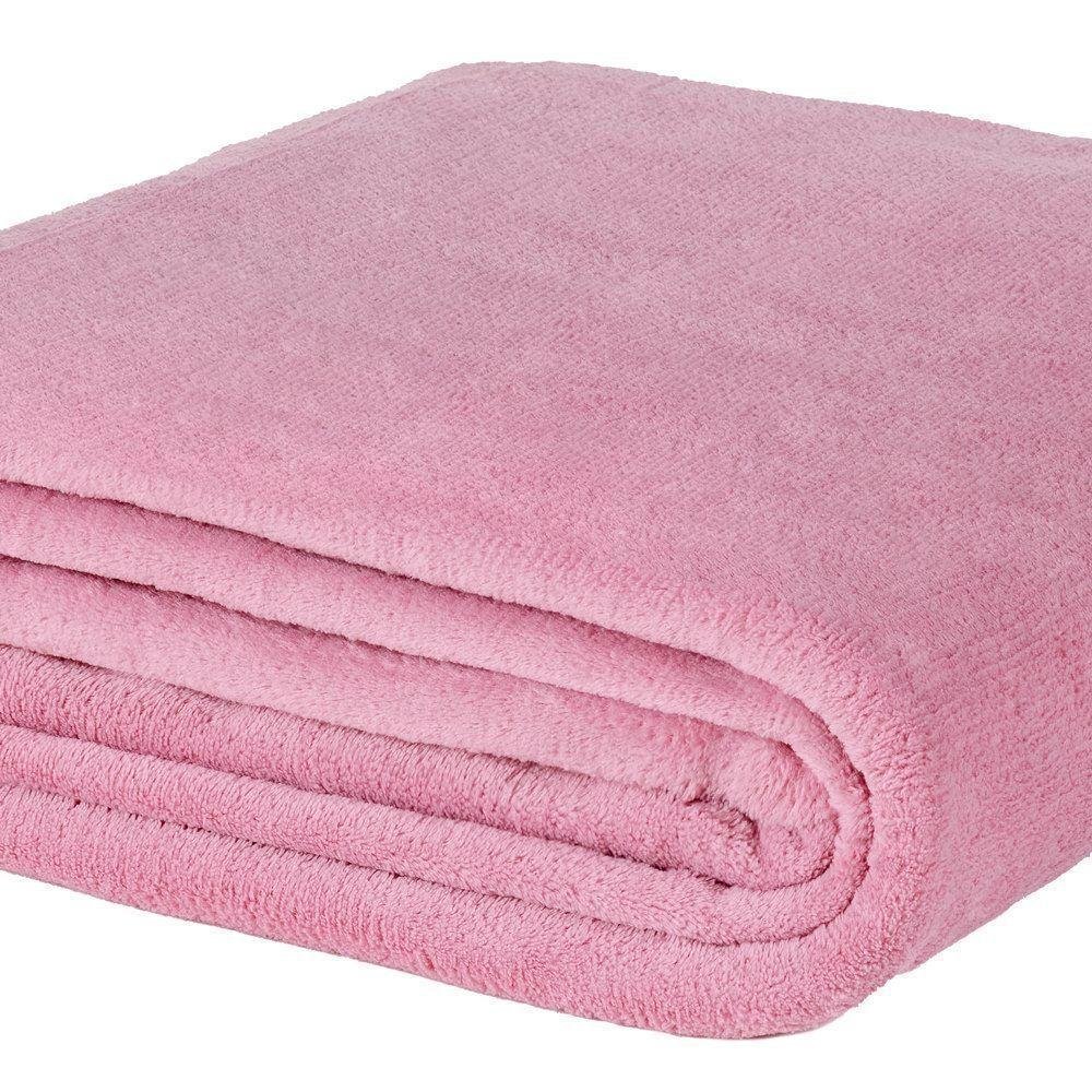 Manta Aveludada Fleece Belgica Queen 01 Peça - Rose - 2