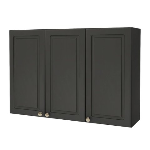 Armário Aéreo Firenze - 3 Portas 2 Prateleiras 120 Cm - Indekes