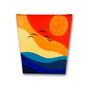 Ver imagem 7 de Mini Quadro Figurativo Pintado a mão para Decoração Medindo 30x25cm