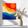 Mini Quadro Figurativo Pintado a mão para Decoração Medindo  30x25cm - 10