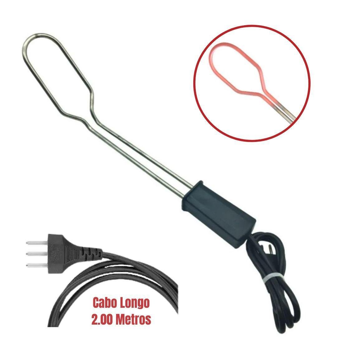 Acendedor Elétrico 220V Churrasqueira Carvão Lareira Fio 2M - 1