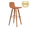Ver imagem 5 de Kit 3 Banquetas Altas Luxo Aço Cobre Terracota Marrom