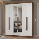 Ver imagem 1 de Guarda-Roupa Casal 6 Portas Batentes com Espelho Netuno Madesa
