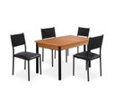 Ver imagem 2 de Cojunto Sala de Jantar Bali 1200x900 c/4 Cad. 3500 - Courino Preto/Náutica Tampo BP Proa Yescasa