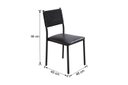 Ver imagem 4 de Cojunto Sala de Jantar Bali 1200x900 c/4 Cad. 3500 - Courino Preto/Náutica Tampo BP Proa Yescasa