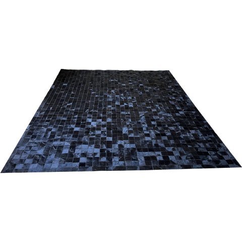 Tapete de couro preto tingido 2,50x3,00 com bordas