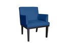 Ver imagem 2 de Kit 2 Poltronas Decorativa Vitória Suede Azul Marinho Pés Madeira Mz Decor