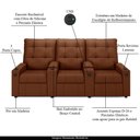 Ver imagem 7 de Poltrona do Papai Reclinável Cinema 3 Lugares Manual Baú Usb Haifa F05 Veludo Terracota - Lyam