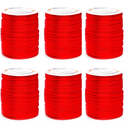 Ver imagem 1 de Kit com 6 Cetim Rabo de Rato 2mm Rolo com 50 M Vermelho