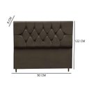 Ver imagem 3 de Cabeceira Solteiro Cama Box Estofada 90 Cm Suede Lisboa:marrom