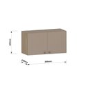 Ver imagem 4 de Armário Aéreo de Geladeira 80cm 2 Portas Classic Luciane Móv Freijó-petala Rosa
