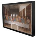 Ver imagem 2 de Quadro Decorativo Caixa a Última Ceia - Leonardo da Vinci Tacolado Moldura Caixa Alta 4,5cm Preta C