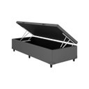 Ver imagem 2 de Baú Solteiro Linhão Cinza 88x188 Blindado