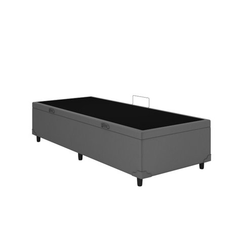 Baú Solteiro Linhão Cinza 88x188 Blindado