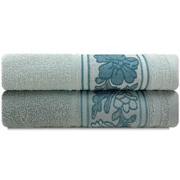 Kit Toalhas Banho Liana 100 Algodão com 2 Peças Emcompre Karsten - 1