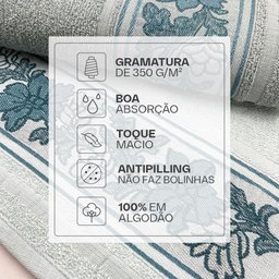 Kit Toalhas Banho Liana 100 Algodão com 2 Peças Emcompre Karsten - 4