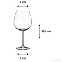 Ver imagem 3 de Jogo 6 Taças de Vinho Gastro 650ml Cristal Titanium Copos