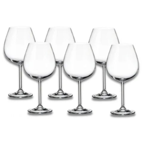 Jogo 6 Taças De Vinho Gastro 650ml Cristal Titanium Copos
