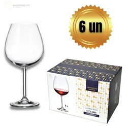 Jogo 6 Taças De Vinho Gastro 650ml Cristal Titanium Copos - 4