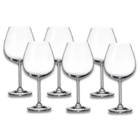 Jogo 6 Taças de Vinho Gastro 650ml Cristal Titanium Copos