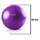 Ver imagem 3 de Bola de Exercícios Suiça com Bomba de Ar - Hidrolight Fl13b 65cm - Academia - Pilates - Yoga:roxo/ún