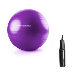 Bola de Exercícios Suiça com Bomba de Ar - Hidrolight Fl13b 65cm - Academia - Pilates - Yoga:roxo/ún - 2