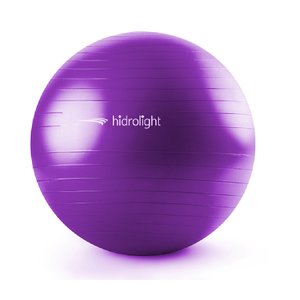 Bola de Exercícios Suiça com Bomba de Ar - Hidrolight Fl13b 65cm - Academia - Pilates - Yoga:roxo/ún