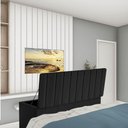 Ver imagem 1 de Calçadeora Baú Recamier Solteiro 100CM Carla Courino Preto - D A DECOR
