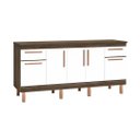 Ver imagem 1 de Gabinete de Cozinha Avelato 5 Portas Armário de Pia 174cm:Avelato/Branco