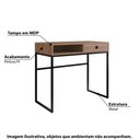 Ver imagem 2 de Mesa de Escritório Industrial com 1 Gaveta e 1 Nicho - Mel/Preto