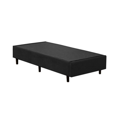 Cama Box Solteiro NK Camas Suede Preto 40x78x188