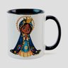 Caneca Branca com Interna Preta Y5 Nossa Senhora da Aparecida 22 - 1
